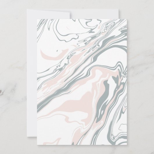 Eleganter moderner Marmor Save The Date (Rückseite)