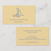 Eleganter moderner Massagetherapeut Visitenkarte (Vorne/Hinten)