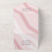 Eleganter moderner Metallic Rosa Weißer einfacher All In One Einladung (Außenbereich)