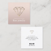 Eleganter, moderner Minimal-Goldschmuck Quadratische Visitenkarte (Vorne/Hinten)