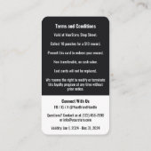 Eleganter moderner Minimal-Logo Schwarz-Weiß-Kunde Treuekarte (Rückseite)