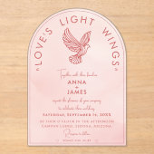 Eleganter moderner Minimal Romeo und Julia Zitat R Acryleinladungen (Vorderseite)