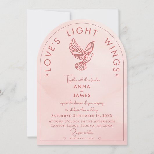 Eleganter moderner Minimal Romeo und Julia Zitat R Einladung (Vorderseite)