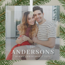 Eleganter moderner Minimal | Weihnachts-Couple-Fot