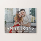 Eleganter moderner Minimal | Weihnachts-Couple-Fot Puzzle (Horizontal)