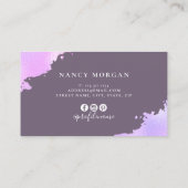Eleganter moderner minimaler Gradientenrosa lila Visitenkarte (Rückseite)