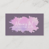 Eleganter moderner minimaler Gradientenrosa lila Visitenkarte (Vorderseite)