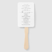 Eleganter, moderner Minimaler Hochzeitsfan Fächer (Vorderseite)