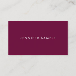 Eleganter moderner Minimaler Template Rich Burgund Visitenkarte