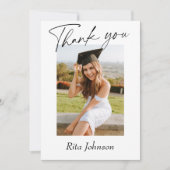 Eleganter Moderner Minimalistischer Abschluss mit Dankeskarte (Vorderseite)