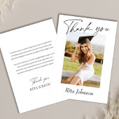 Eleganter Moderner Minimalistischer Abschluss mit Dankeskarte