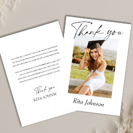 Eleganter Moderner Minimalistischer Abschluss mit Dankeskarte