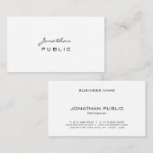 Eleganter moderner Minimalistischer Beruflich Tren Visitenkarte (Vorne/Hinten)