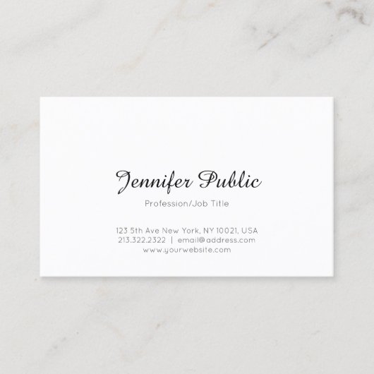 Eleganter Moderner Minimalistischer Beruflicher Ch Visitenkarte (Vorderseite)