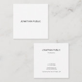 Eleganter Moderner Minimalistischer Beruflicher Lu Quadratische Visitenkarte (Vorne/Hinten)