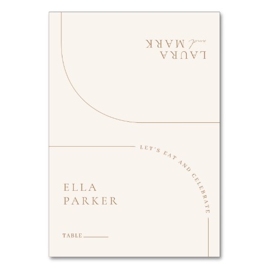 Eleganter moderner Minimalistischer Boho Wedding G Tischnummer (Vorderseite)