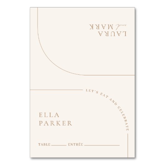 Eleganter moderner Minimalistischer Boho Wedding G Tischnummer (Vorderseite)