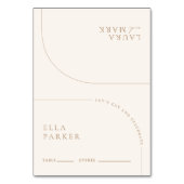 Eleganter moderner Minimalistischer Boho Wedding G Tischnummer (Vorderseite)