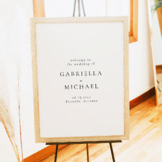 Eleganter, moderner Minimalistischer Empfang Poster