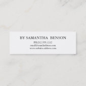 Eleganter moderner Minimalistischer, feiner rosafa Mini Visitenkarte (Rückseite)