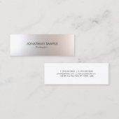 Eleganter moderner Minimalistischer Glamour Einfac Mini Visitenkarte (Vorne/Hinten)