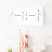 Eleganter, moderner Minimalistischer Hochzeitsempf Banner (Insitu)