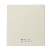 Eleganter moderner Minimalistischer Name Notizblock (Vorderseite)