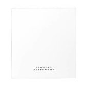 Eleganter moderner Minimalistischer Name Notizblock (Vorderseite)