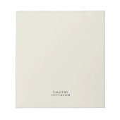 Eleganter moderner Minimalistischer Name Notizblock (Vorderseite)