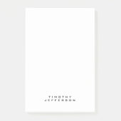 Eleganter moderner Minimalistischer Name Post-it Klebezettel (Vorderseite)
