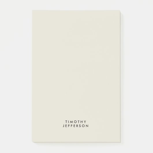 Eleganter moderner Minimalistischer Name Post-it Klebezettel (Vorderseite)