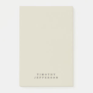 Eleganter moderner Minimalistischer Name Post-it Klebezettel
