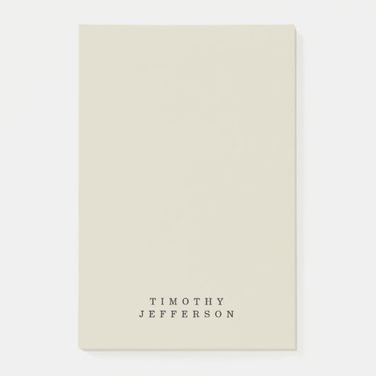 Eleganter moderner Minimalistischer Name Post-it Klebezettel (Vorderseite)