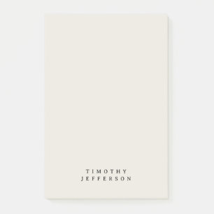 Eleganter moderner Minimalistischer Name Post-it Klebezettel