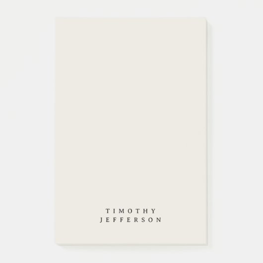 Eleganter moderner Minimalistischer Name Post-it Klebezettel (Vorderseite)