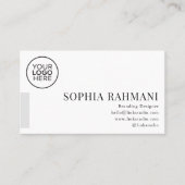 Eleganter moderner Minimalistischer QR-Code Schwar Visitenkarte (Vorderseite)