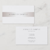 Eleganter moderner Minimalistischer schlichter Visitenkarte (Vorne/Hinten)