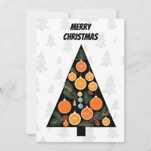 Eleganter moderner Minimalistischer Weihnachtsbaum Feiertagskarte