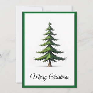 Eleganter moderner Minimalistischer Weihnachtsbaum Feiertagskarte
