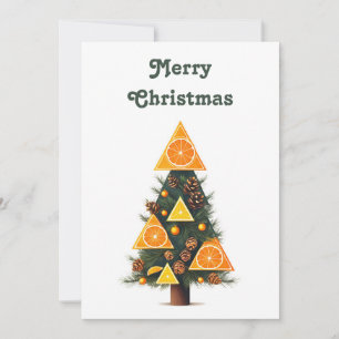 Eleganter moderner Minimalistischer Weihnachtsbaum Feiertagskarte