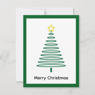 Eleganter moderner Minimalistischer Weihnachtsbaum Feiertagskarte