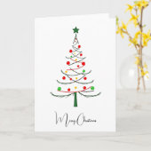 Eleganter moderner Minimalistischer Weihnachtsbaum Karte (Gelbe Blume)