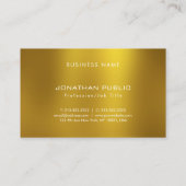 Eleganter moderner Monogram Glamour Gold Schlicht  Visitenkarte (Rückseite)