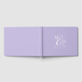 Eleganter moderner Monogram Wedding Lavender Gästebuch (Voll)