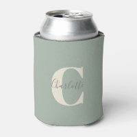 Eleganter moderner Monogrammname in Sage Green