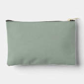 Eleganter moderner Monogrammname in Sage Green Zubehörtasche (Rückseite)