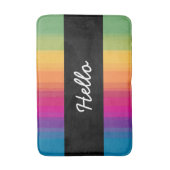 Eleganter moderner Ober-Gradient bunter Regenbogen Badematte (Vorderseite Vertikal)