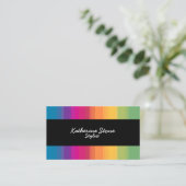 Eleganter moderner Ober-Gradient bunter Regenbogen Visitenkarte (Stehend Vorderseite)