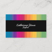 Eleganter moderner Ober-Gradient bunter Regenbogen Visitenkarte (Vorderseite)