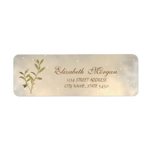 Eleganter moderner Olivenzweig Adresse